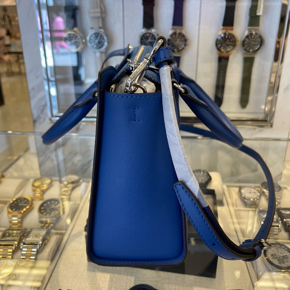 MICHAEL KORS Arden Md Top-Zip EW Leather Tote Crossbody Satchel
Galaxy Blue 
NWT - Picture 7 of 16